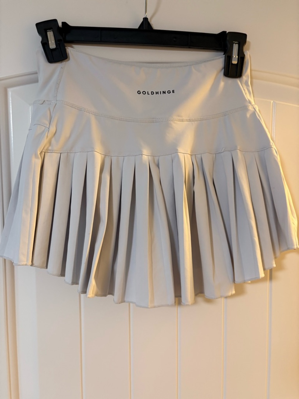 GoldHinge light grey Pleated Skater Skirt